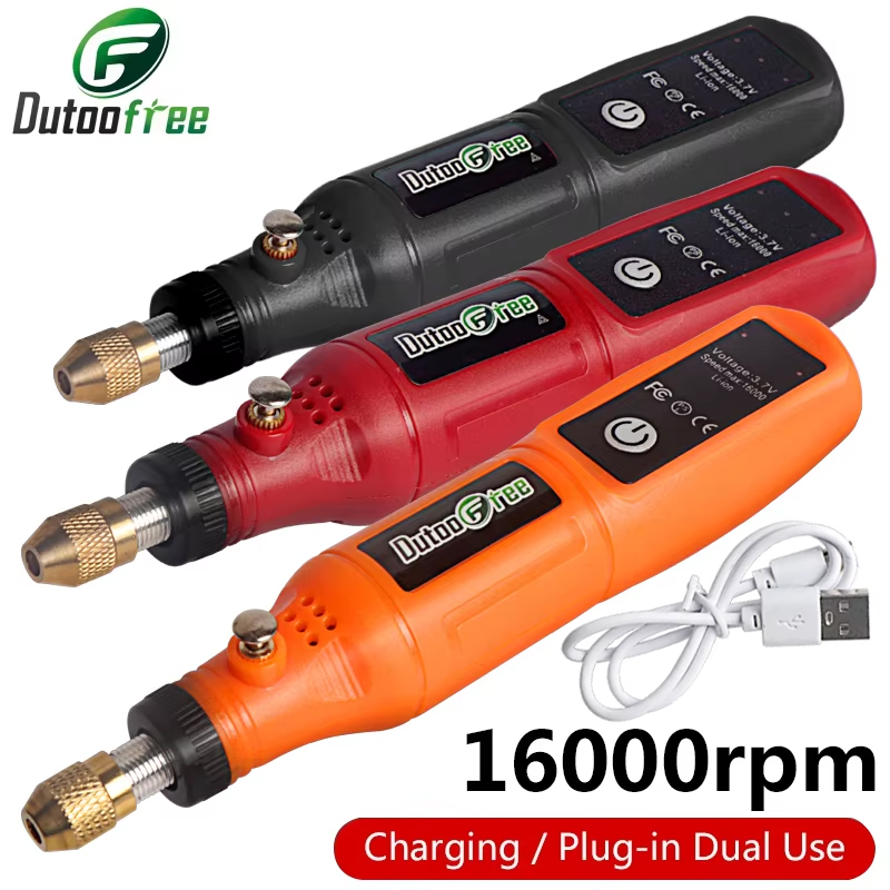 Cordless Rotary Tool Kit Accessories - 3.7V Mini Draadloze Boor Graveren Polijsten