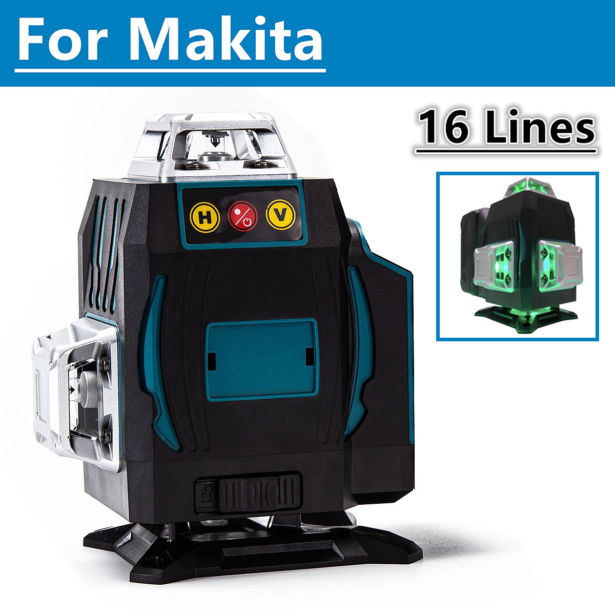 Laser Level 16 Lines 4D Green - Voor Makita 18V batterij 16 lijnen