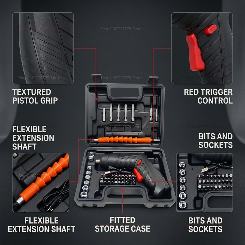 47-delige oplaadbare draadloze - Electric Screwdriver Rechargeable Usb recensie en prijs