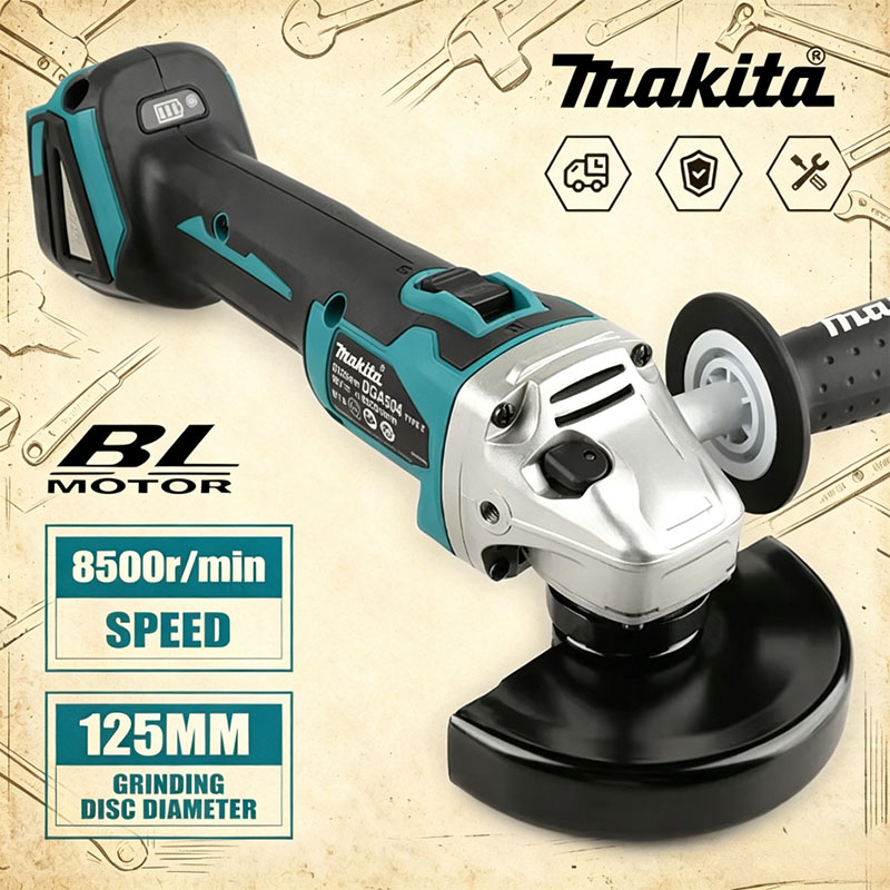 Makita DGA504 18V 6.0Ah 125mm  - Brushless Angle Grinder Battery Powered recensie en prijs