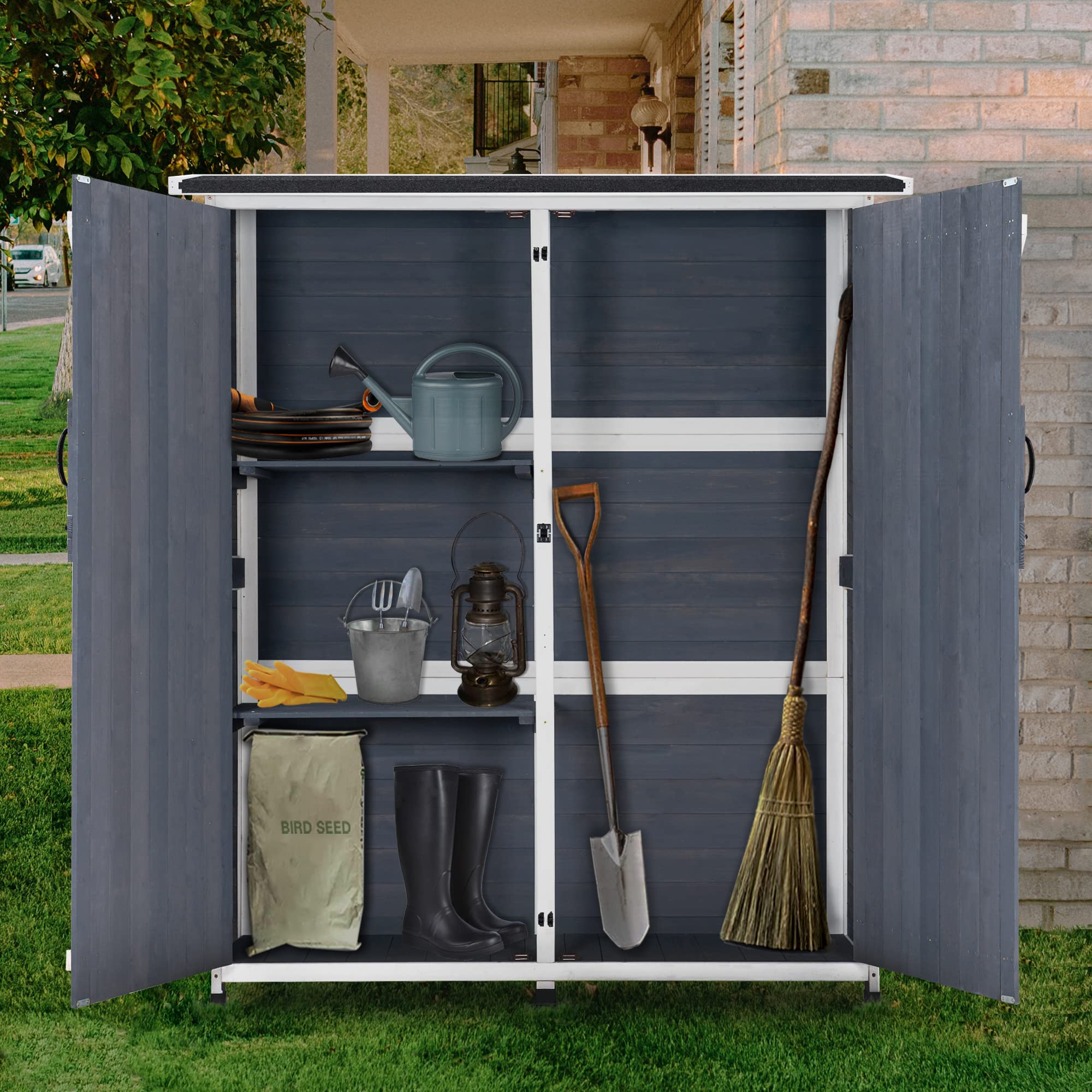 Buitenopslagkast met planken,  - Garden Tools recensie en prijs