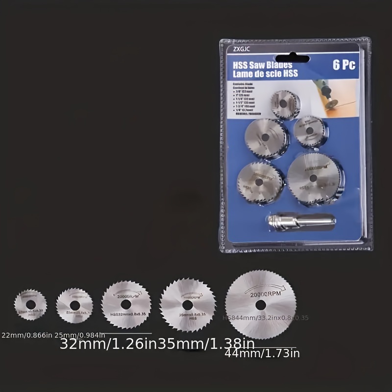 6-delige mini-cirkelzaagbladen - Cordless Rotary Tool Kit Accessories recensie en prijs