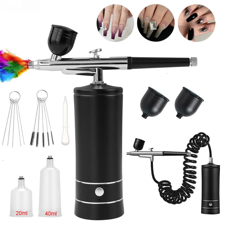 Airbrush nagelkunst schilderse - Airbrush Kit With Mini Compressor recensie en prijs
